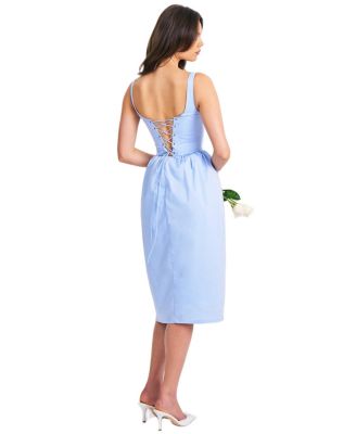 Reina Drop Waist Corset Midi Dress