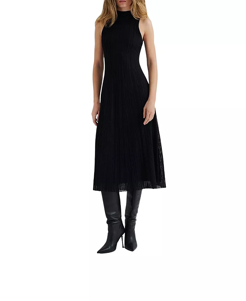 Malina Nessa Halterneck Knitted Midi Dress