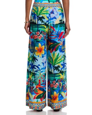 Para Crochet Camp Shirt & Paradis Wide Leg Swim Pants Cover-Up 