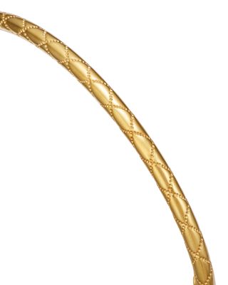 Polished X Design Bangle Bracelet in 14K Yellow Gold
