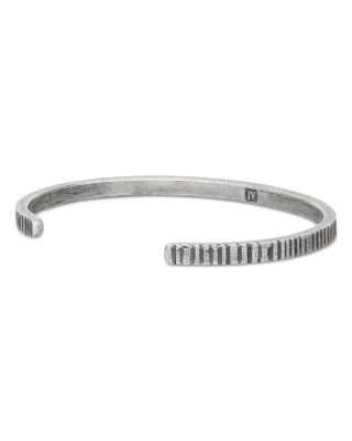 Men's Sterling Silver Notched Cuff Bracelet