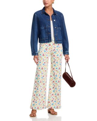 The Patch Pocket Hustler Roller Sneak Jeans in Rose Bowl