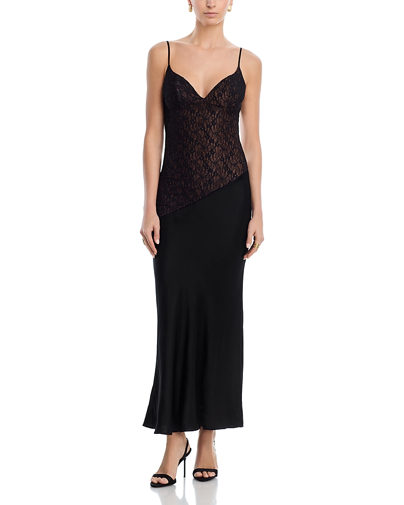 Bardot Aralia Lace Satin Dress