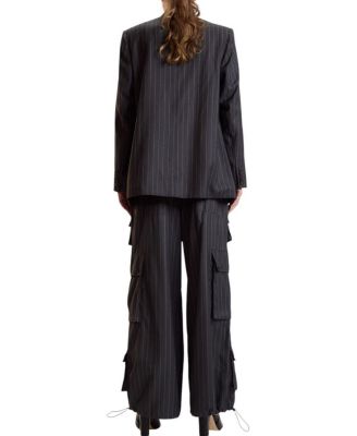  Pinstripe Oversized Jacket