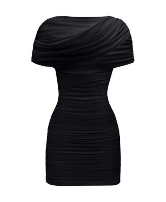 The Draped Shoulder Mini Dress
