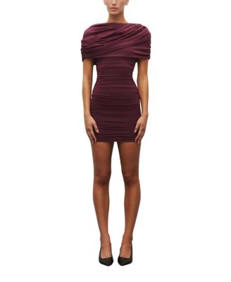 The Draped Shoulder Mini Dress