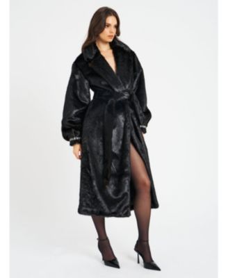  Yahia Long Faux Mink Coat