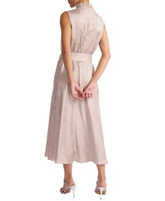 Nirva Sleeveless Dress in Tonal Floral Jacquard