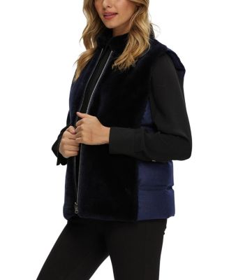Reversible Select Shearling Lamb Vest with Loro Piana Wool and Cashmere Quilted Down Back