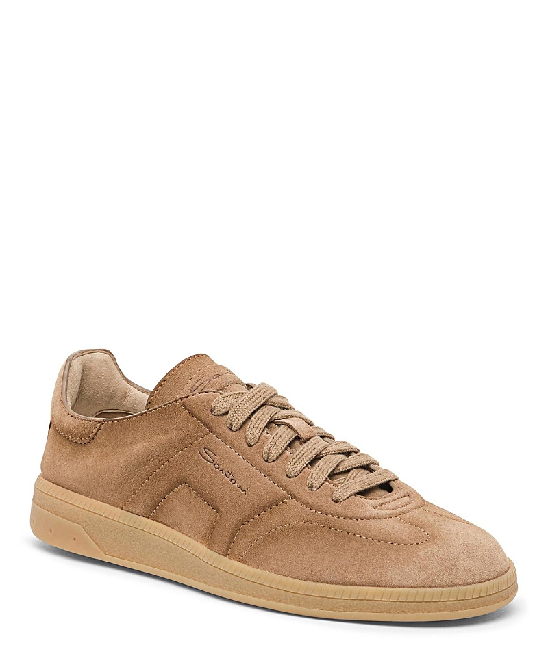 Santoni Women's Leather and Suede Dbs Oly Sneaker