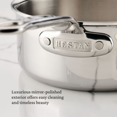 ProBond Luxe 0.75-Qt. Polished Professional Clad Stainless Steel Butter Warmer