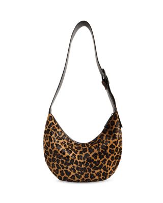 Sia Curved Calf Hair Shoulder Bag