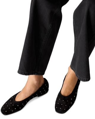 Women's Karina Suede Stud Ballet Flats
