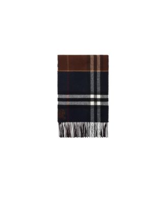  Contrast Check Cashmere Scarf