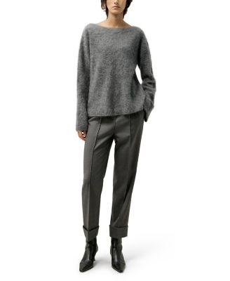  Boat-Neck Brushed Cashmere Sweater