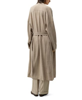  Calf-Length Cashmere Cardigan