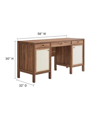 Capri 58" Wood Grain Office Desk