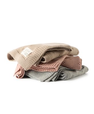 Flower Gray Baby Blanket