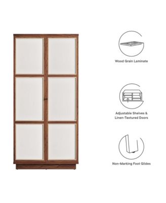 Capri 70" Tall Wood Grain Storage Cabinet