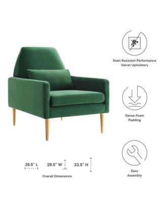 Liliana Performance Velvet Armchair