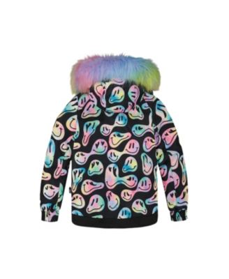 Girls' Two-Piece Play Snowsuit Smiley Face Jacket - Little Kid