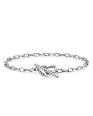 DY Madison&reg; Heart Toggle Chain Bracelet in Sterling Silver, 3mm