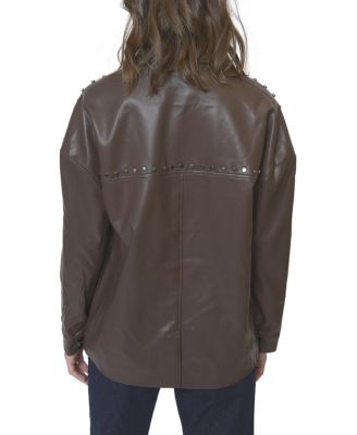 Women's Jay Studded Leather Shacket