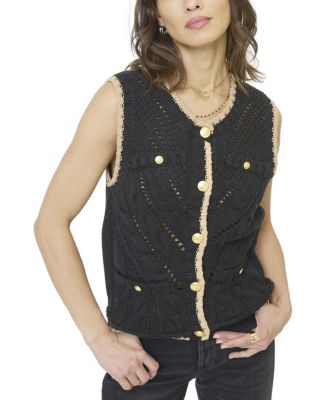  Women's Brooke Pointelle Cable Vest