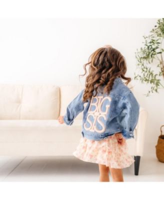  Sis Pearl Imitation Patch Denim Jacket - Big Kid