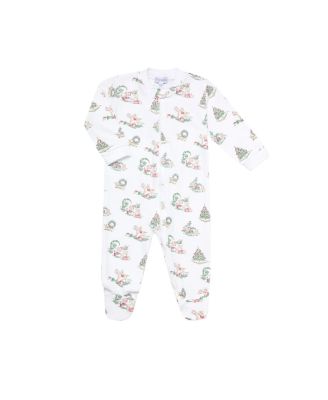 Unisex Christmas Toile Zipper Footie - Baby