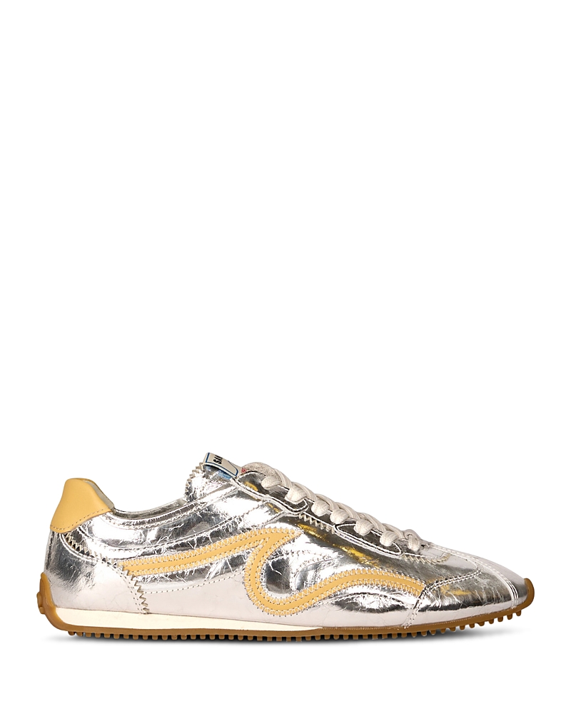 Sandro Women's Light Wave Metallic Leather Sneakers
