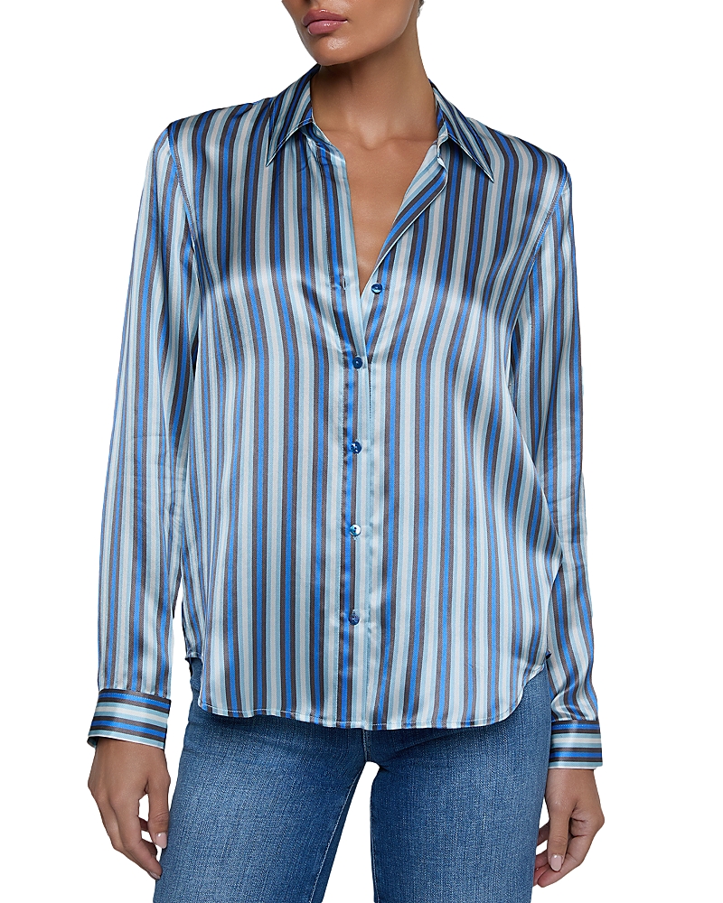 L'Agence Tyler Silk Long Sleeve Blouse