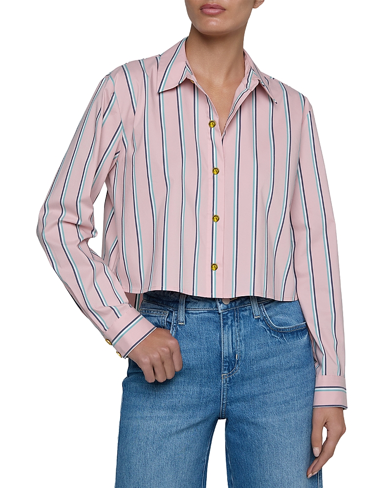 L'Agence Cosette Cropped High/Low Shirt