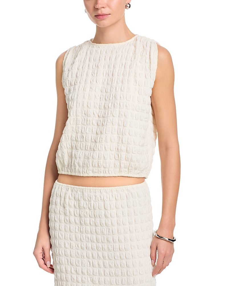 Proenza Schouler White Label Bradley Crewneck Textured Top