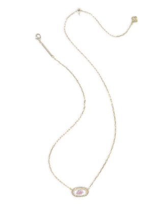 Elisa Pav&eacute; Frame Pendant Necklace, 16"
