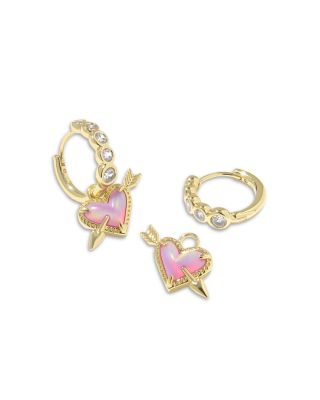 Ari Heart Arrow Huggie Hoop Earrings