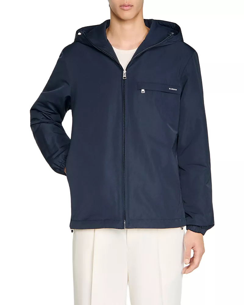 Sandro Regular Fit Nylon Windbreaker