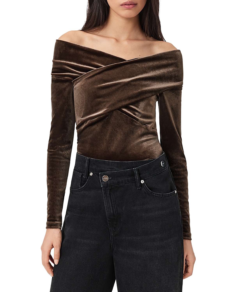 Allsaints Delta Velvet Top