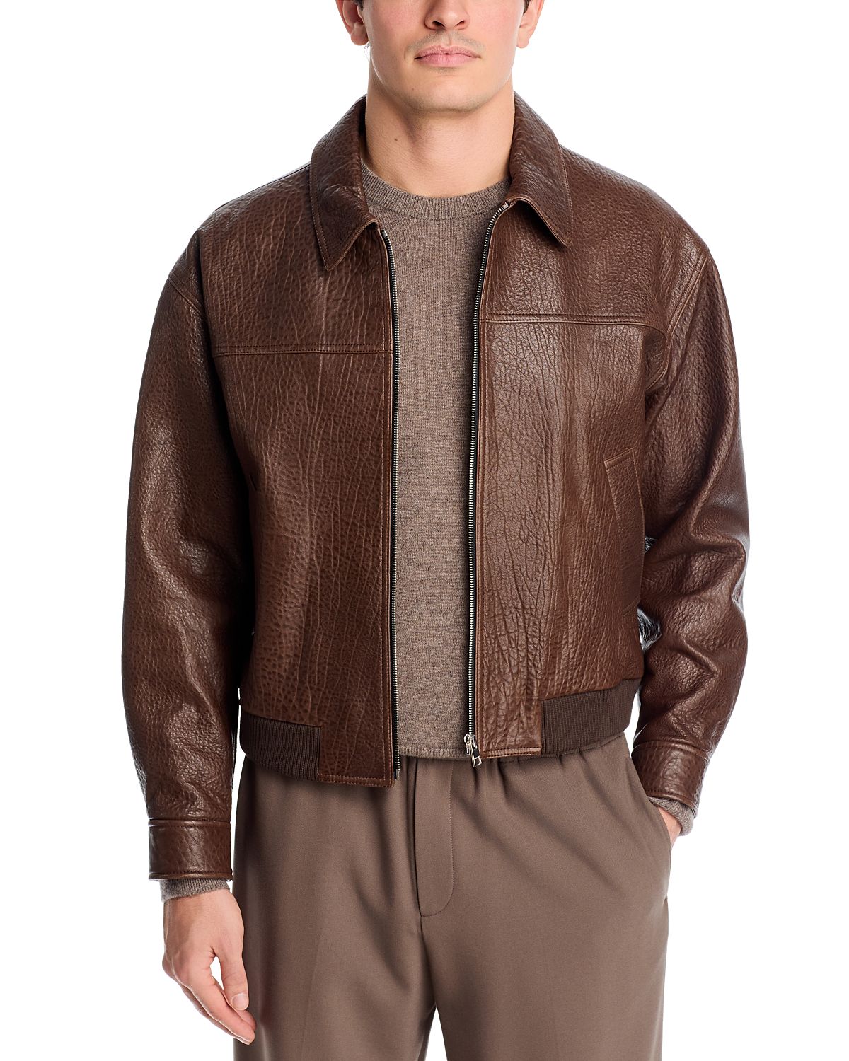 Frame Leather Bomber Jacket