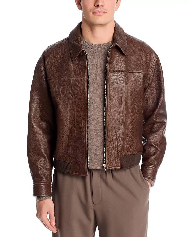 Frame Leather Bomber Jacket