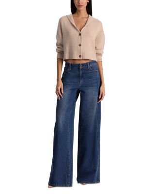 Corey Hooded Cashmere Cardigan Sweater 