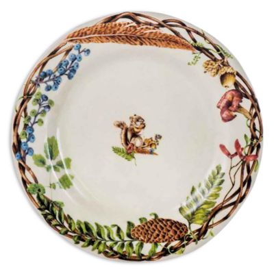 Forest Walk Caf&eacute; Au Lait Dessert/Salad Plate, Assorted Set 4