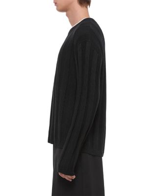Wide Rib Crewneck Sweater