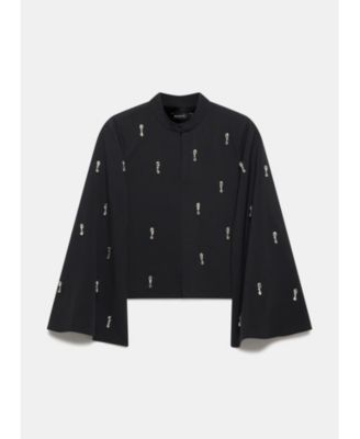  Women's Embellished Cape Top