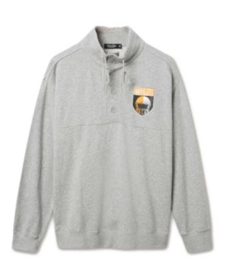  Unisex NFL Pittsburgh Steelers Slant 1/4 Button Up Fleece