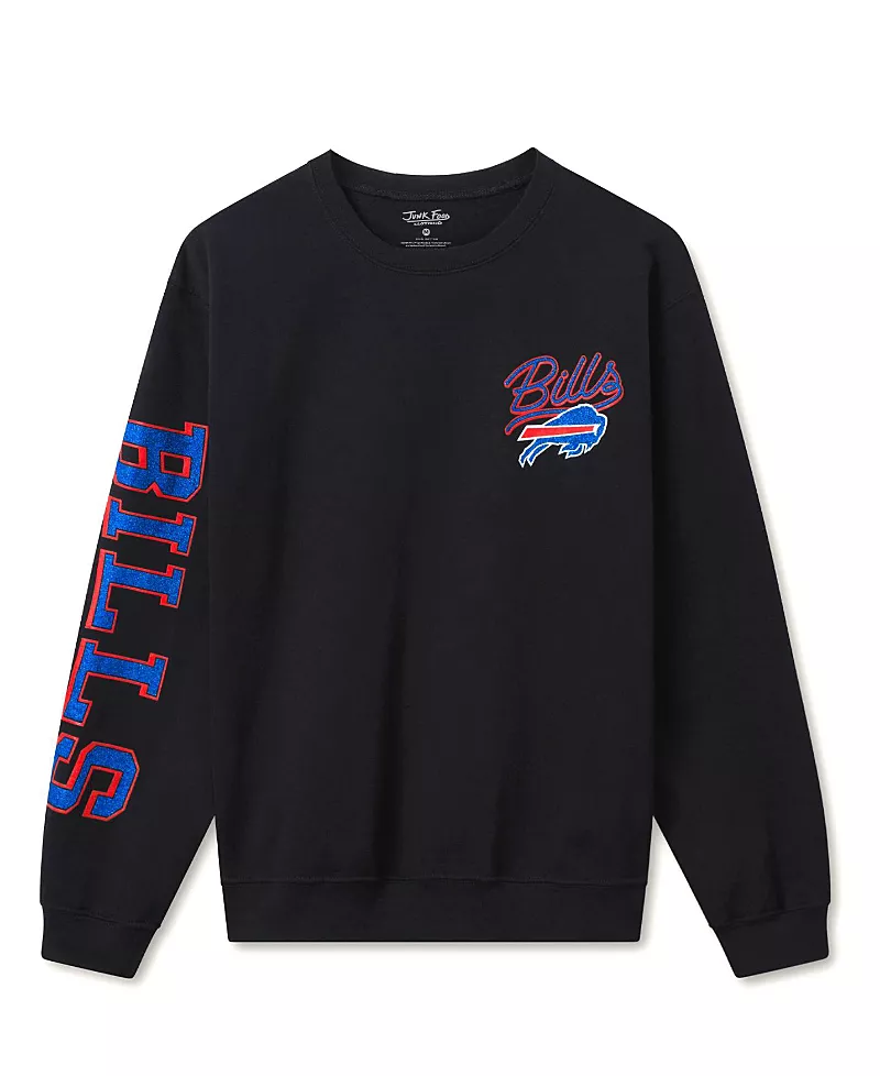 Junk Food Clothing Unisex Nfl Buffalo Bills Glitter Flea Market Crew Fleece