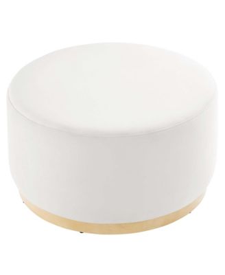  Tilden Large 29" Round Performance Velvet Upholstered Ottoman