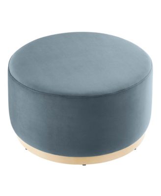  Tilden Large 29" Round Performance Velvet Upholstered Ottoman