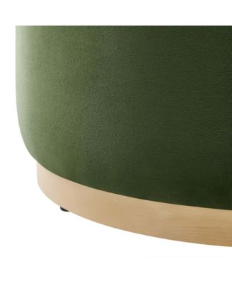  Tilden Large 29" Round Performance Velvet Upholstered Ottoman
