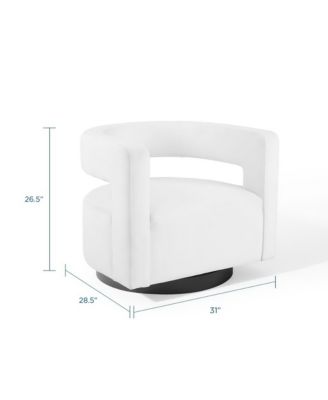  Spin Cutaway Performance Velvet Swivel Armchair